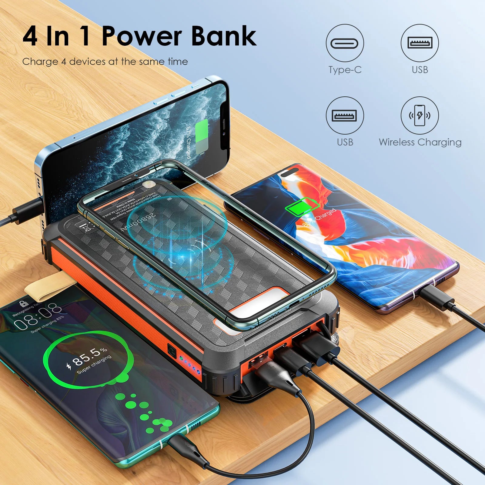 Batterie externe solaire 